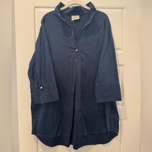 Tuckernuck XXL Blue Willow Cotton Tunic